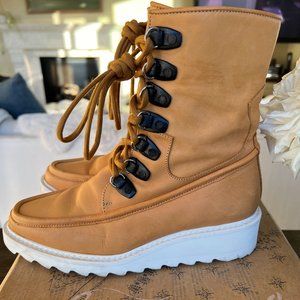 FREE PEOPLE - Fallon Hiker Boot Natural Leather, Made in Portugal